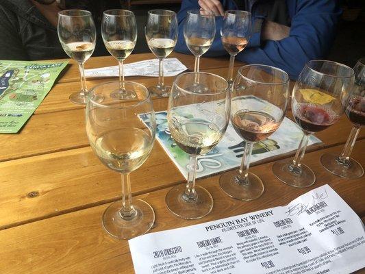 Sweet wine flight