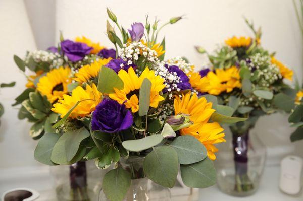 Bride and bridesmaid bouquets