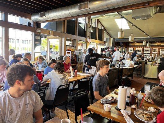 You can see how crowded it is for breakfast. It's the spot to be if you can get in