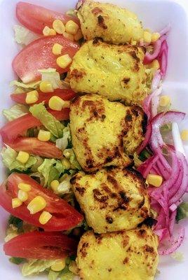 Chicken kabob salad