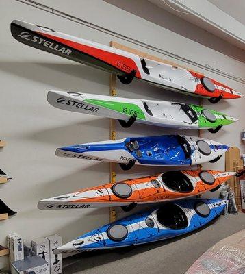 Stellar Kayak shop wall 2023