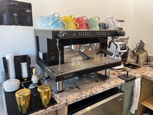 The barista station