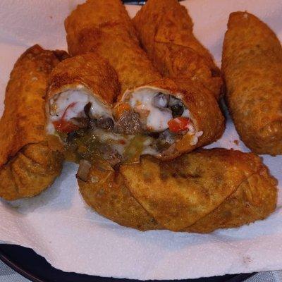 Philly cheese Steak Egg Rolls