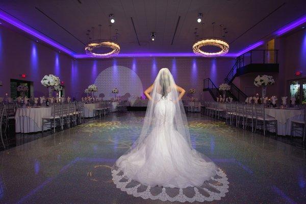 Bridal Alterations on a Matthew Christopher gown and hand beaded cathedral veil