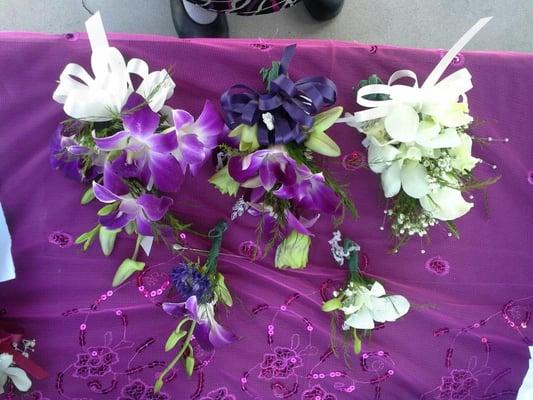 Gorgeous orchid corsages, only some of their many options