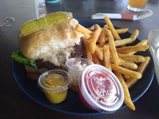 Classic cheeseburger. Fries were bomb