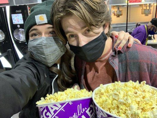 Masks won't stop us from eating our popped corn