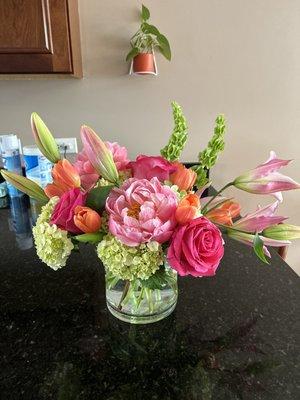 Rainbow Sherbet floral arrangement