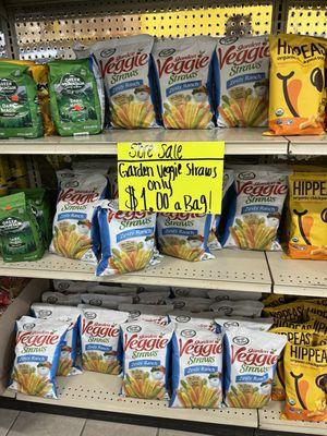 Bags of chips 50 cents and $1 ea