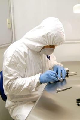 ACE Data Recovery engineer working in a cleanroom