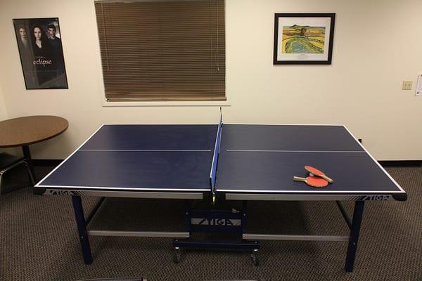 Ping pong in the student lounge