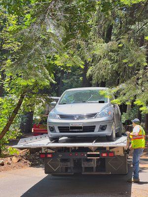 Car Loaded on Towtruck