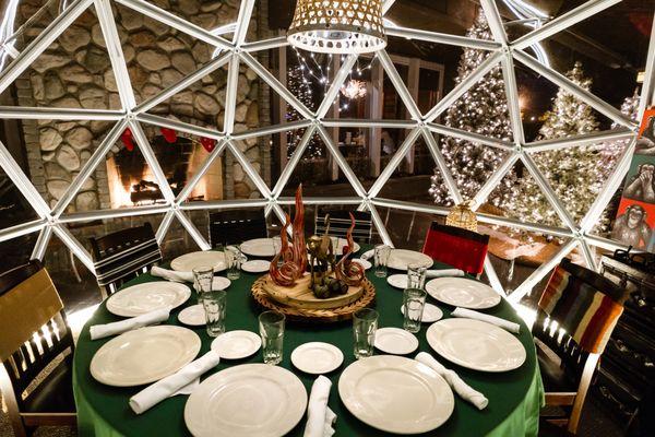 Camp Ti offers igloo dining during the winter months. All igloos must be reserved online.