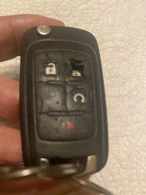 Broken key fob