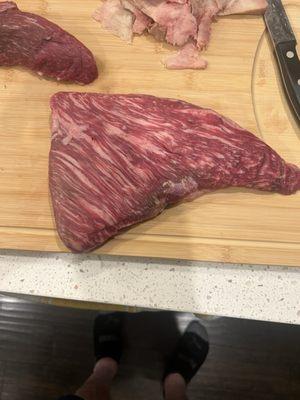 Second TriTip before smoking.