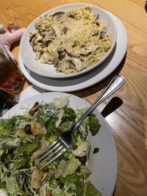 Haystack Pasta w/ salad