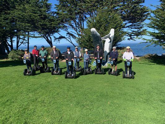 Whale carving in Berwick Park, Pacific Grove