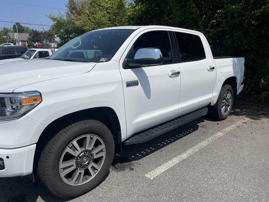 Truck after tint job was completed.