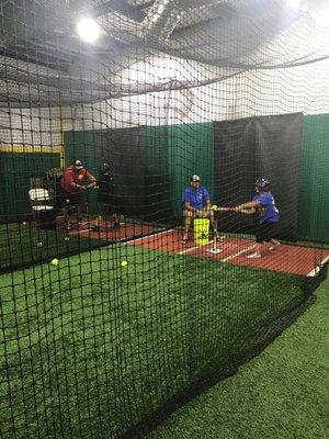 Some softball and baseball hitting lessons.