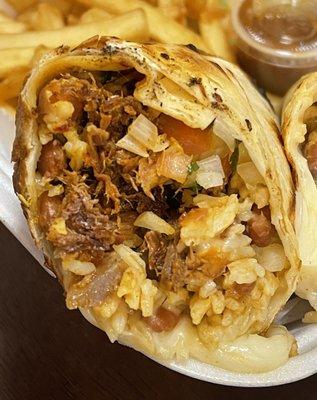 Burrito close up - barbacoa