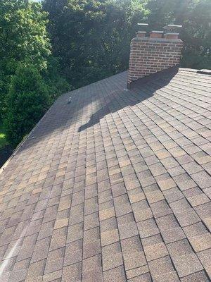 Beautiful 50 year roof with Pristine Heather shingles