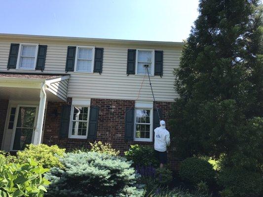 Exterior Window Cleaning after HouseWash