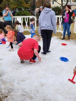 Snowball snow pile