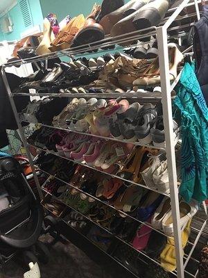 Large shoe selection