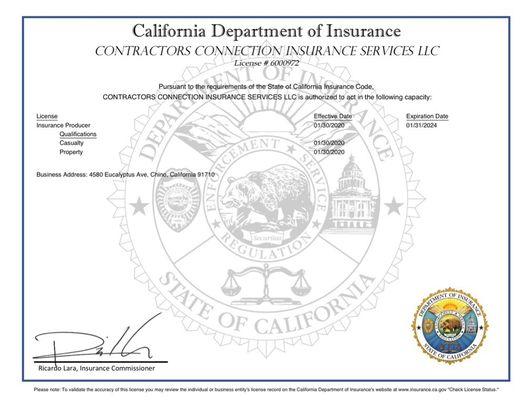 California Property and Casualty License # 6000927         Texas Property and Casualty License # 2605739