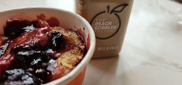 Blackberry cobbler  Cold brew coffee