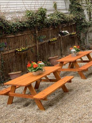 Picnic tables