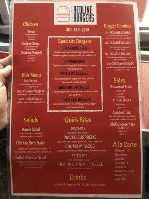 Food menu