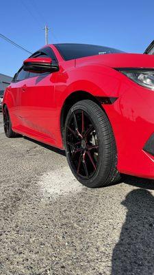 2017 Honda Civic with 18" wheels