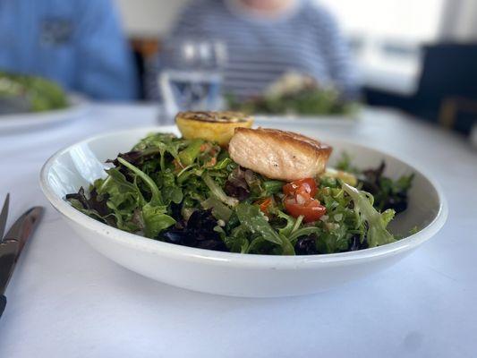 Roasted Veggie Salad and Salmon