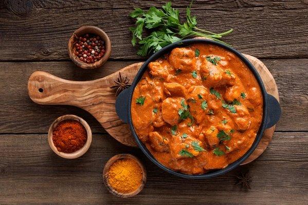 Butter chicken with spices