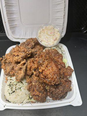 Crispy fried chicken and the Robust garlic chicken