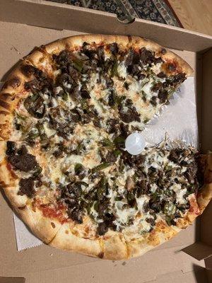 Cheesesteak Pizza