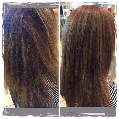 Spasys Straitening perm before and after