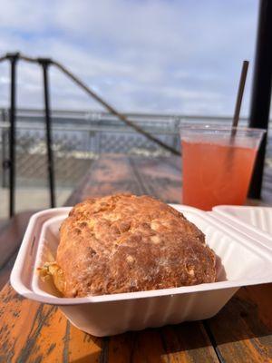 Crab Melt and Strawberry Lemonade