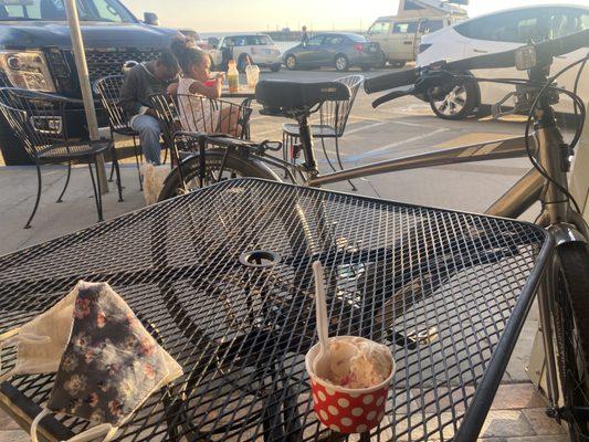 Ice cream stop with ebike