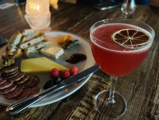 Holy Ground and cheese & charcuterie plate (wish there was more cheese though, because who doesn't love cheese?!)