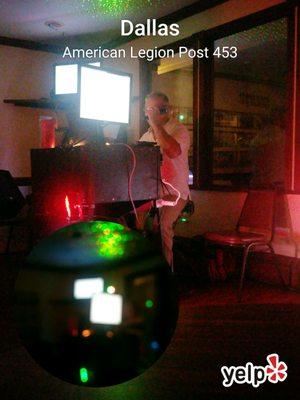 Rick Stephens spinning karaoke tunes at American Legion Post 453