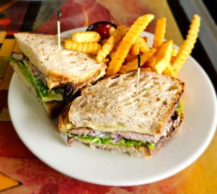 Hush's steak sandwich on sourdough instead of ciabatta.