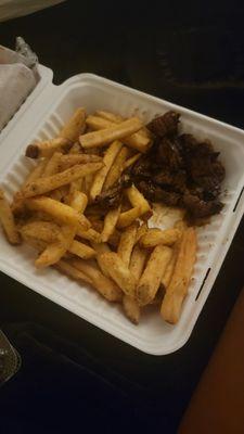 The steak tips are amazing but the are skimp