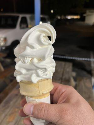 Large vanilla cone