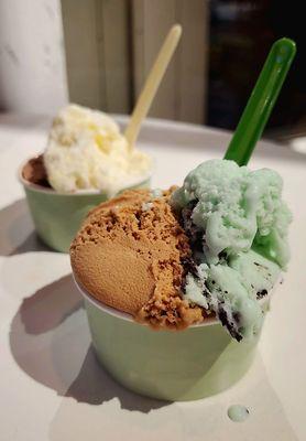 double espresso and mint gelato