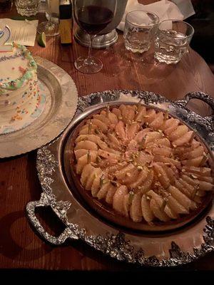 Pistachio grapefruit tart