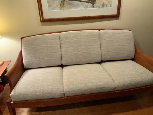 My newly upholstered sofa.