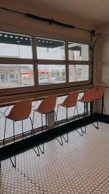 Cute pink window seating