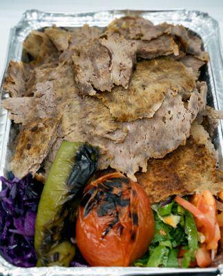 Lamb Gyro, Large: $20.95; $22.81 with tax. Take-out. Includes a pita pocket bread, not shown.